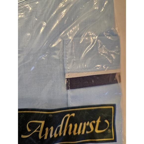 Mens VTG Unused Med Long Andhurst Blue Navy Pajamas Long Sleeve Poly /Cotton NOS - Picture 7 of 7